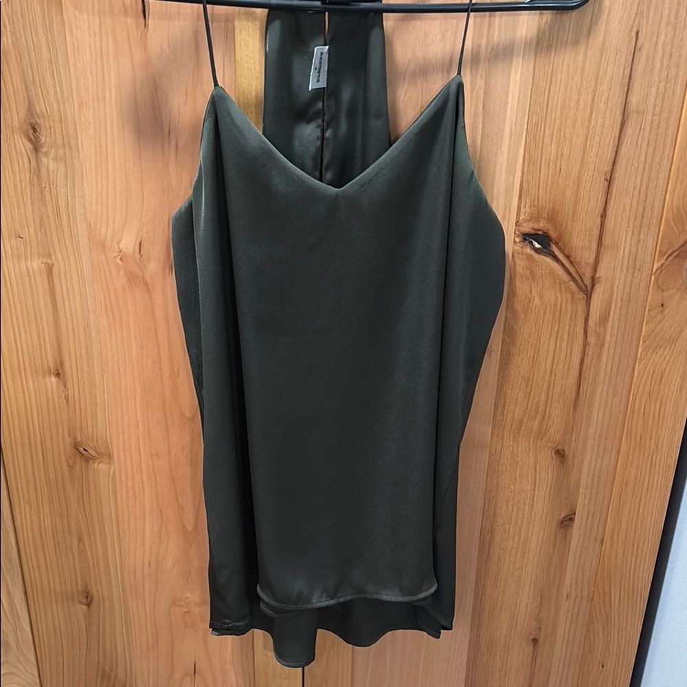 Express Green Satin Lined Women's Top; Size Small
